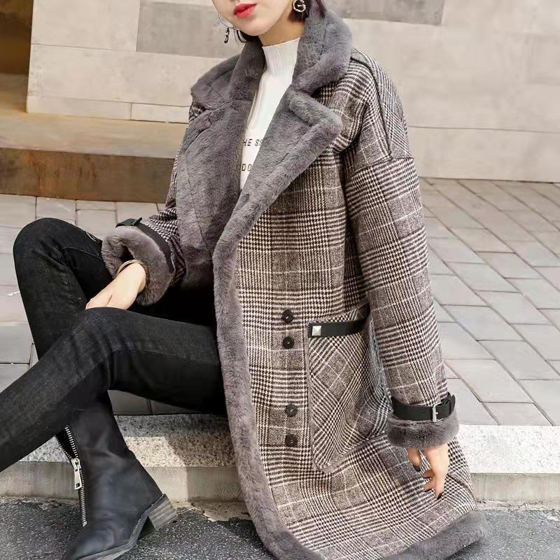 Wool Coat Peacoat - 2026 Kışlık Sıcak Mont Peluş Kalın