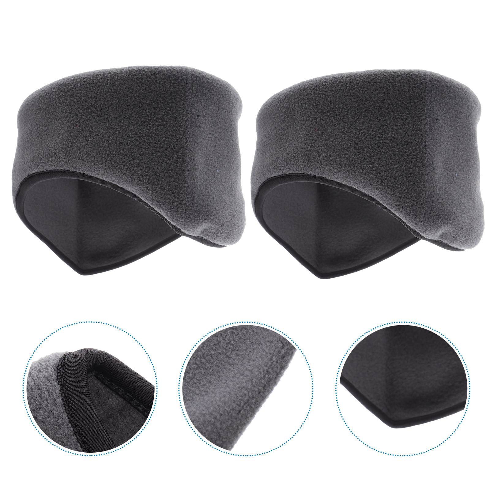 Fleece Ear Warmer Band - 2 Adet Sıcak Rüzgar Geçirmez Kulaklık